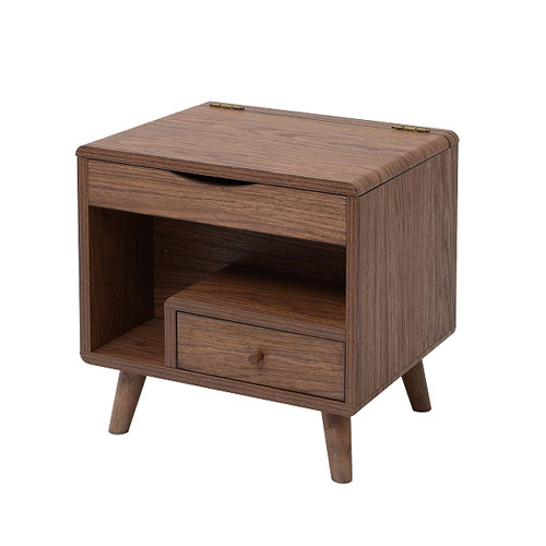 JKプラン　ドレッサー コンパクト 化粧台 鏡台 メイク 収納 可愛い ミニ 北欧家具（ブラウン）