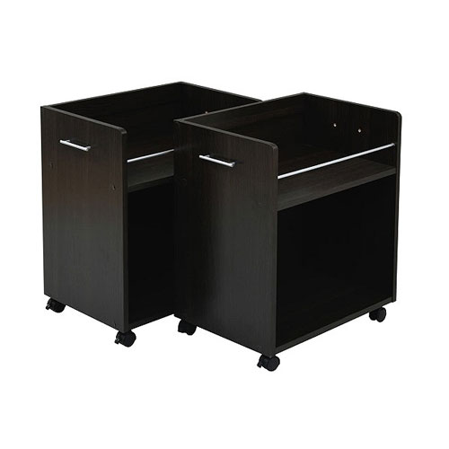 JKプラン　クローゼット 収納 ラック 2個セット キャスター付き ワゴン 整理 隙間 リビング 大容量（ダ..