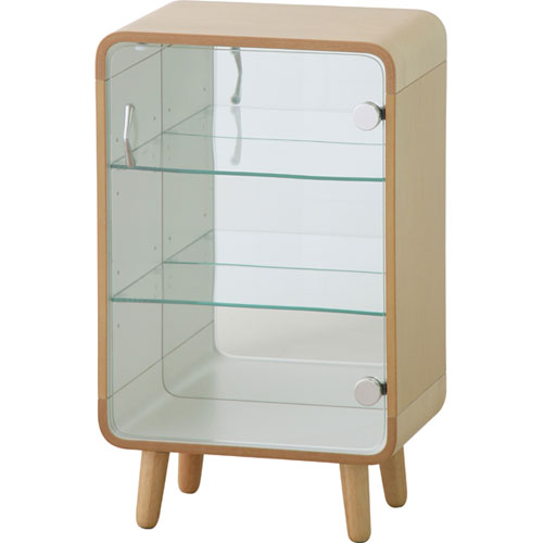 東谷　コレクションシェルフS ガラスケース 3段 背面ミラー PT-611NA