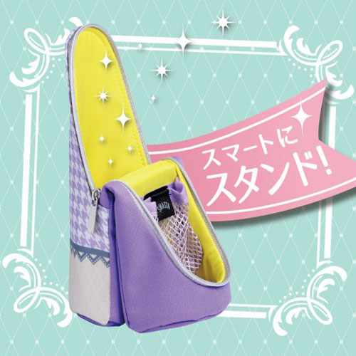 【エントリーでポイント5倍　8/1〜8/31まで】 ソニック リアナティアラ スマ・スタ 立つペンケース リボン 家庭学習 自宅学習 リビング学習 在宅勤務（グリーン） dotkae-ru02-10206394 どっとカエールコレクト サンプル画像3
