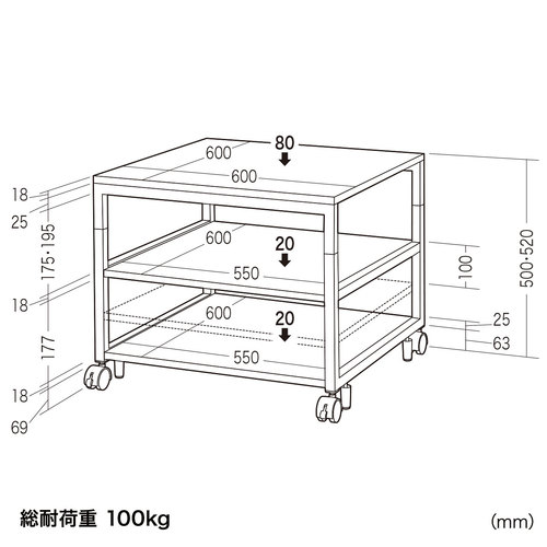 サンワサプライ　直送　プリンタスタンド 2