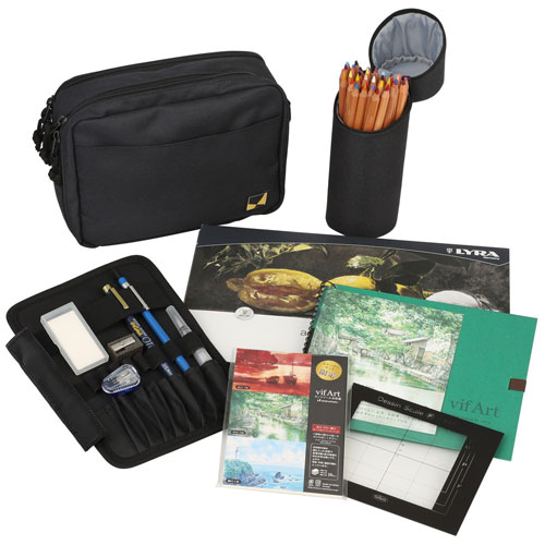 マルマン　色鉛筆画スターターセット ヴィフアール 野村重存先生監修（ブラック）