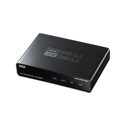 サンワサプライ　直送　HDMI分配器　4K／60Hz・HDR対応　2分配用