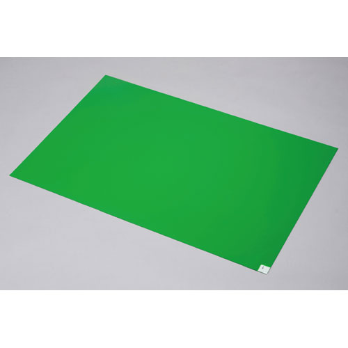ブラストン　粘着マット クリーンマット 弱粘着 フィルム30枚積層 10シート 工場 製造 クリーンルーム（緑）