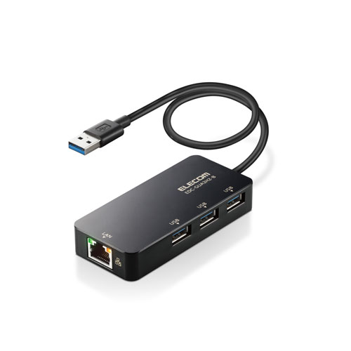 エレコム 直送 LANアダプター 有線 タイプA EDC-GUA3H2-B(ブラック) エレコム 直送 LANアダプター 有線 タイプA EDC-GUA3H2-B(ブラック)