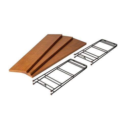 東谷フォールディングシェルフ3D木製収納棚GTminus;123BR(ブラウン)