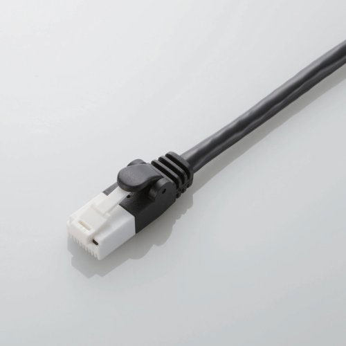 エレコム EU RoHS指令準拠 CAT6対応 爪折れ防止 LANケーブル 3m 簡易パッケージ仕様 ブラック(ブラック)