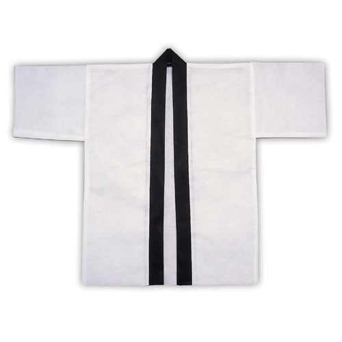 アーテック　カラー不織布ハッピ 子供用 白 夏祭り 体育祭 文化祭