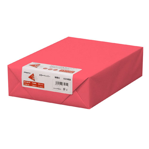 Nagatoya　カラーペーパーナガトヤ カラーペーパー ナー2484 B4 特厚口 500P アカ
