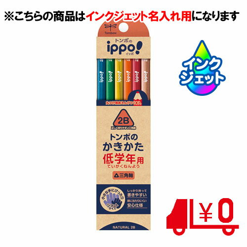 トンボ鉛筆 名入れ鉛筆 低学年用かきかたえんぴつ 三角軸 硬度2B [No20]（ナチュラル）