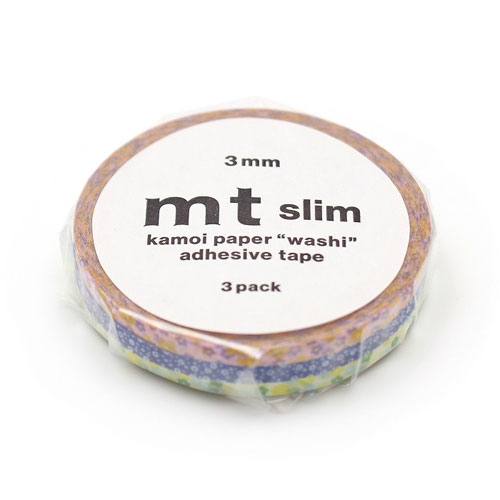 カモ井加工紙　mt slim 3mm 花 マスキングテープ マステ　2023summer