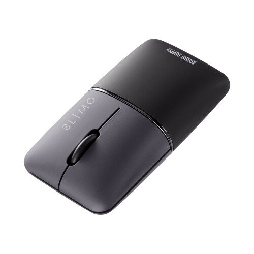 サンワサプライ　直送　静音BluetoothブルーLEDマウス　SLIMO　（充電式）　MA－BBS310BK（ブラック）