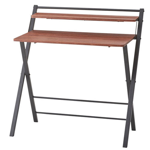 東谷　フォールディングデスク 幅86 おしゃれ 折りたたみ（ブラック）