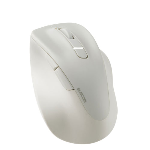 エレコム　直送 Bluetoothマウス 静音 ワイヤレス 無線 5ボタン Mサイズ 右手専用 抗菌 EX-G（ホワイト）
