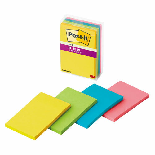 スリーエム ポスト・イット[R]強粘着 見出し/ふせん/マルチカラー（シトロン，ライトグリーン，シーグラス，グアバ）