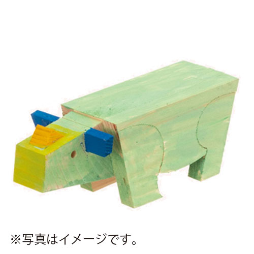 どっとカエールコレクトの【エントリーでポイント5倍　8/1〜8/31まで】平和工業 MOCCO 木の工作キット＜サイ＞｜アングル3