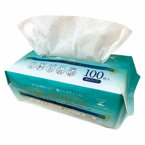 オーミケンシ 使い捨てドライタオル 100枚セット(薄手) オーミケンシ 使い捨てドライタオル 100枚セット(薄手)