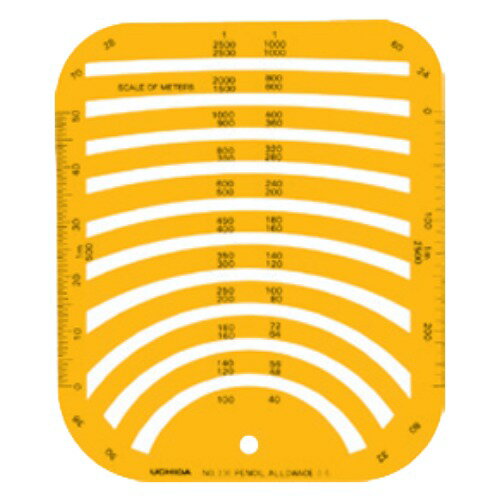 マービー　ウチダ KD テンプレート No.108 円周定規(1.0mm厚)