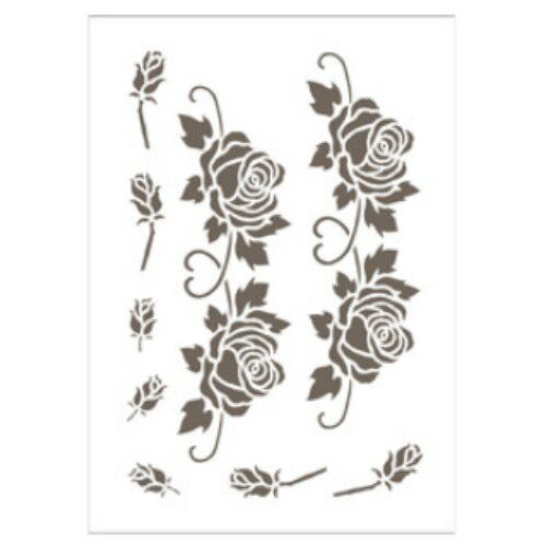 マービー　シール式ステンシル バラ