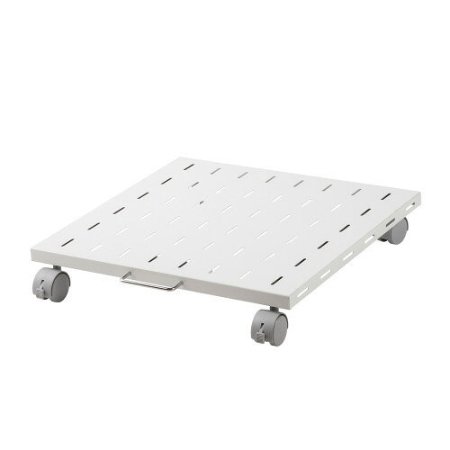 ※取寄せ品となる為メーカーに在庫があれば1週間程度でお届けいたします。メーカー欠品の場合はお待ちいただく場合もございます。※取寄せ品につき、お客様都合によるご注文後のキャンセルおよび返品はお受けできません。●デスク下に収納して、スペースを有効に活用できるプリンタスタンドです●堅牢なスチール製プリンタスタンドです●トナーの交換や用紙の補充に便利なキャスター仕様で手軽に引き出すことができます●キャスター2個はストッパー付きで自然に動くことが無く安全性があがります●便利な取っ手付きです●オプションで固定ベルトやアジャスターを取り付けることができます●入数：1台●サイズ：W500×D535×H90mm●重量：3.97kg●出荷形態：ノックダウン組立式(お客様組立て)●梱包：1個口/560×532×64mm・4.68kg●カラー：ホワイト●総耐荷重：60kg●材質：天板/スチール(エポキシ樹脂粉体塗装)、キャスター/ナイロン●天板サイズ：W500×D500×t1mm●キャスターの有無：あり●キャスター径：50mm●JANコード：4969887626993※商品コード：751-04729