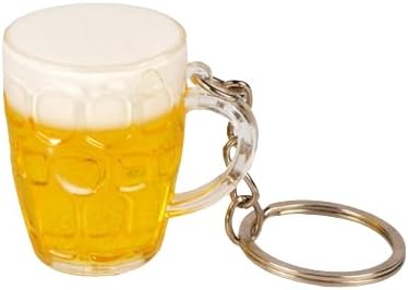 食品サンプル キーホルダー ビール ミニチュアビールジョッキ キーホルダー 4cm x 3cm x 2.2cm