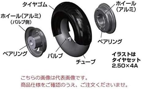 HARAX ハラックス　タイヤセット　別売部品　交換用チューブ・タイヤゴム　TR-TU2.50