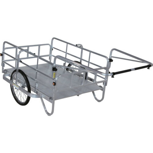 乐天商城 - HARAX ハラックス　コンパック　アルミ製　折り畳み式大型リヤカー　HC-1208 エアータイヤ