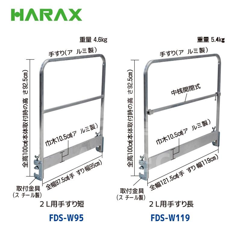 乐天商城 - HARAX ハラックス　別売部品　FDS-2L用手すり　FDS-W119　2L用手すり長