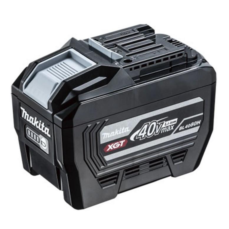 商品仕様 製品型番:BL4080H 定格電圧:40V 定格容量:8.0Ah 【特長】 ● 最大出力アップ：当社基準による短時間連続出力が向上。 ● 耐衝撃性・防塵防水対応：耐衝撃性が約40％向上（当社比）、IP56相当の保護等級。 ● 高耐久専用設計：バッテリ単体で高い保護性能を実現（※工具装着時は本体に準ずる）。 ● 短絡防止構造：端子間に壁を設け、水や粉じんによる短絡を防止。 ● 高剛性レール：レール幅・高さを強化し、ハイパワー製品にも対応。 ● 防水・衝撃吸収構造：3層構造とセルホルダの強化により、水・粉じん・衝撃から内部を保護。 【対応充電器】 ・DC40RA ・DC40RB ・DC40WA ・DC40WB 電気用品安全法に関する記載事項 ・PSマークの種類:PSE ・届出事業者名：株式会社マキタ