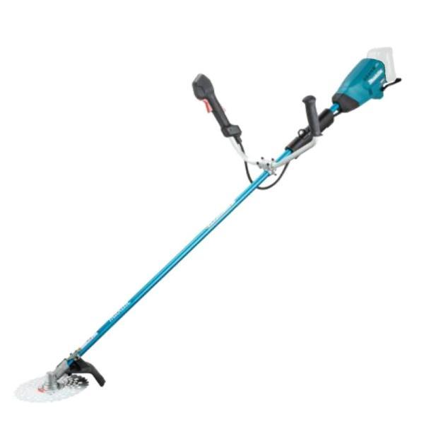 商品仕様 ・草刈刃φ：230mm（DCホワイトチップソー） ・電源：直流36V（40Vmax） ・回転数：高速 6500min-1［回転/分］ ・本機寸法：長さ1867×幅581×高さ481mm（BL4040装着時） ・質量：4.4kg（BL4040装着時） ・標準付属品： チップソー、飛散防護カバー、刃物(刈刃)カバー 肩掛けバンド、保護メガネ、ボックスドライバ 六角棒スパナ4、アクセサリバッグ マキタ MUR016GZ 充電式草刈り機 40Vmax 本体のみ(充電器・バッテリー別売) (Uハンドル/左右非対称)コードレス ◆
