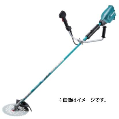 マキタ makita 充電式草刈機 Uハンドル 左右非対称 MUR369ADZ 本体のみです。 ※バッテリー・充電器は別販売品です。 88381758956 ■後端モータでエンジン式同等の最適重心バランス ■先端部が軽い。軽快な操作性 ■ハイパワーブラシレスモータ搭載 ヒートシンク付コントローラで連続作業に強い ブラシレスモータとコントローラを強制冷却。重負荷作業に対応。 ■楽らくモード+3スピード ■刃物に合わせて最適設定 「チップソー・樹脂刃」と「ナイロンコード」に最適な回転数を設定。 ■全ての操作が手元で可能 ■キックバック※時に刃物がストップ キックバック（跳ね返り）を起こした時に発生する、急激な回転数の低下を検知し、刃物を素早く停止。 ■カラミトリ機能付 スイッチ操作で低速逆回転。 刃物を触らずに、絡みついた草を簡単除去。 3秒後自動停止、正回転へ自動復帰。 ■電子ブレーキ付 トリガスイッチを離すと素早く停止。 ■大径255mm　DCホワイトチップソー付 ■「アプト」防滴・防じん 本製品は水や粉じんに対する影響が抑えられる様に設計されていますが、 水や粉じんによって故障しないことを保証するものではありません。