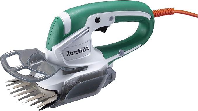 ブランド Makita(マキタ) 電源 電源コード式 色 緑 商品の寸法 27.6長さ x 11.7幅 x 0.1高さ cm ブレードの長さ 110 ミリメートル この商品について 省スペースの芝刈り、キワ刈りに 刈った芝を収集「グラスレシーバ」収集量アップ 特殊コーティング刃+上下刃駆動で切れ味抜群 キワ付近の芝が捕らえやすくなり、キワ刈り性能アップ「キワ刈りガイド」付 2ウェイチェンジ。生垣バリカンへチェンジ可能。要別販売品 ロングハンドアタッチメント(A-65800)取付可能。要別販売品 交流・単相100V 刈込み幅: 110mm、ストローク数: 1,250[回/分]、刈込み高さ: 10~25mm(4段階) 消費電力: 80W 本機寸法: 276×117×130mm(長さ×幅×高さ)、質量: 0.83kg