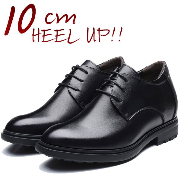 ビジネスシューズ メンズ 本革 外羽根 紳士靴 革靴 人気 シークレット レースアップ シューズ プレンートゥ 背が高くなる 10cmアップ