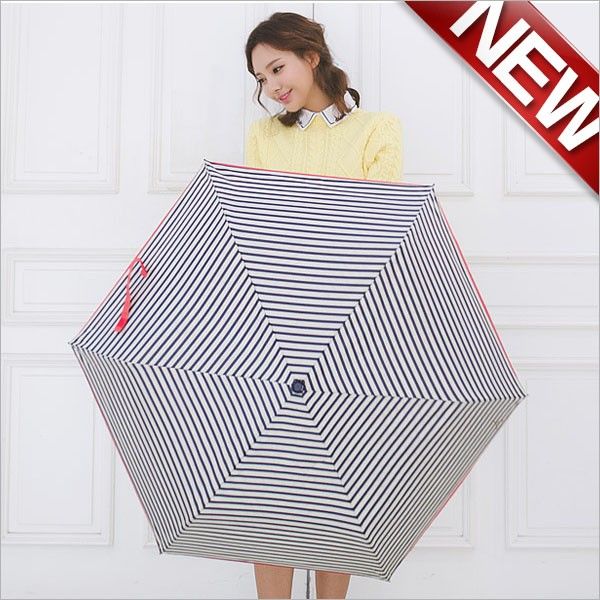 メール便不可 折りたたみ傘 ストライプ柄 3Color 6本骨傘 かさ 超軽量 雨傘 日傘 レディース 婦人用 女性用