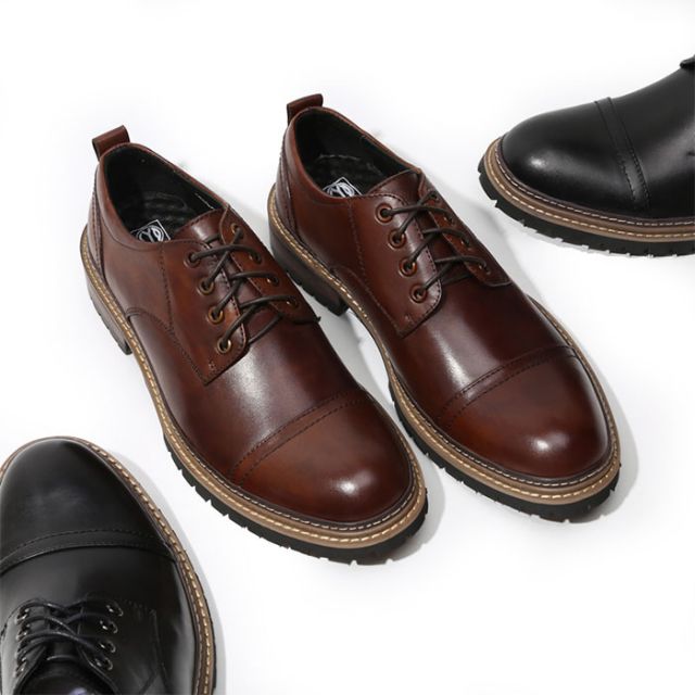ビジネスシューズ メンズ 本革 内羽根 プレーントゥ スクエアトゥ ストレートチップ 紳士靴 メダリオン レザー ハンドメイド ブラウン