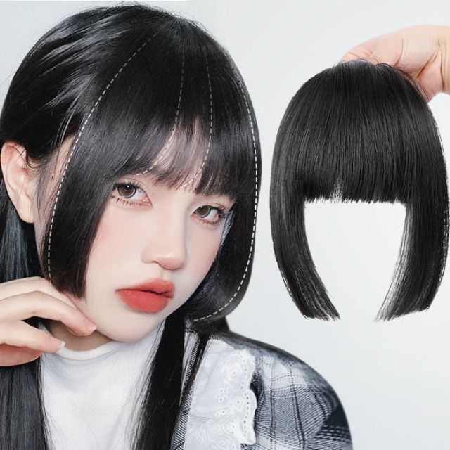 前髪ウィッグ ヘアピース 姫カット 姫前髪 ワンタッチ エクステ ヘアアレンジ 送料...