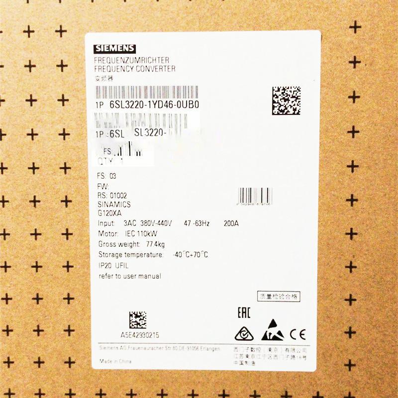 Rakuten - 【新品 東京発 ★適格請求書発行可★】SIEMENS シーメンス インバータ 6SL3220-1YD46-0UB0 G120XA 440V 110kW【6ヶ月保証】