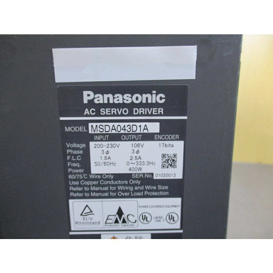 Rakuten - 【新品 東京発 ★適格請求書発行可★】PANASONIC/パナソニック サーボモータ MSDA043D1A 【6ヶ月保証】