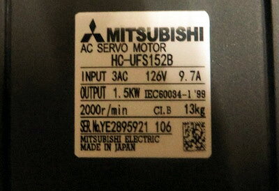 【新品 東京発 ★適格請求書発行可★】MITSUBISHI/三菱 HC-UFS152B サーボモーター【6ヶ月保証】