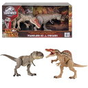 マテル ジュラシックワールド(JURASSIC WORLD) かみつき! T-レックス VS. かみつき! スピノサウルス【恐竜フィギュア2体セ(3)