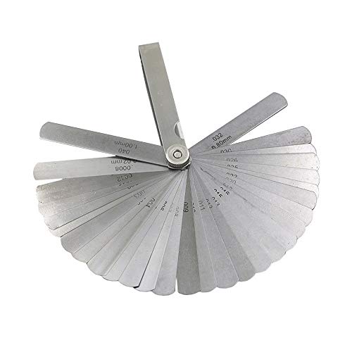 サムコス シックネスゲージ 32枚組 0.02mm〜1mm ステンレス製 シクネスゲージ 隙間ゲージ すき間ゲージ..