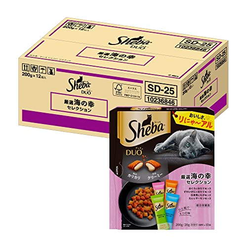 シーバ デュオ キャットフード 厳選海の幸セレクション 成猫用 200g×12個(ケース買い)