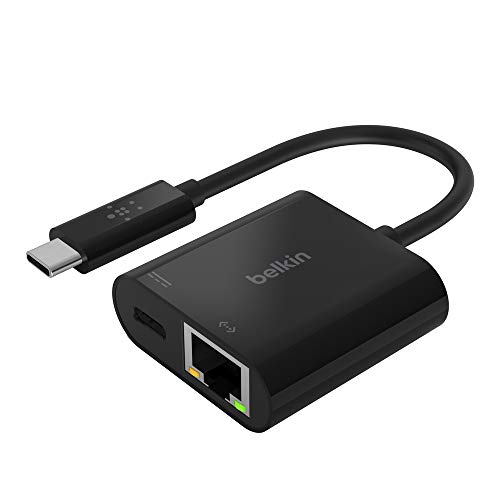 Belkin USB-C to Gigabit Ethernet + USB-C 60W PD対応 有線LAN 変換アダプター iPhone 1