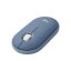 ロジクール ワイヤレスマウス 無線 マウス Pebble M350BU 薄型 静音 ブルーベリー USB Bluetooth ワイヤレス 左右対