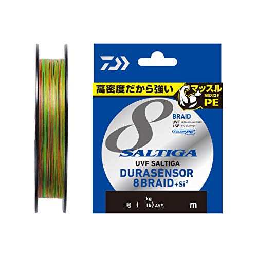 300m・マルチ 6号 07303409・・Size:6号Style:300m・参考号数:6・強力:79lb / 36kg・糸巻量(m):300・カラー:10m毎×5色 (ライムグリーン/オレンジ/パープル/ピンク/ソルティガブルー)説明 ダイワ(DAIWA) PEライン UVFソルティガデュラセンサーX8+Si2 6号 300m マルチカラー