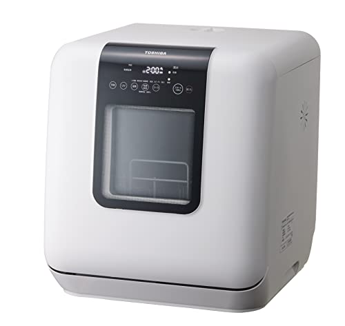 東芝 食洗機 DWS-33A 工事不要 食器洗い乾燥機 1-3人用 ヒーター式 乾燥 UV除菌 節水 コンパクト 卓上 高温水洗浄 ホワイト