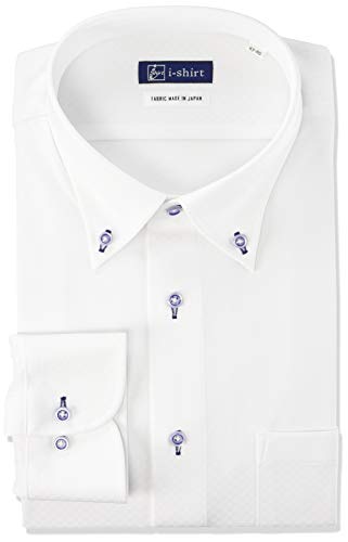 [アイシャツ] i-shirt 完全ノーアイロン ストレッチ 超速乾 レギュラーフィット 長袖 アイシャツ ワイシャツ メンズ ホワイト 新レギ 1