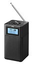 JVCケンウッド JVC RA-C80BT-B コンパクト卓上ラジオ ワイドFM対応 BluetoothR AC/乾電池の2電源対応 ブラック