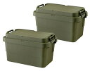 リス 収納ボックス スタッキング トランクカーゴ グリーン 50L 日本製 TC-50S 2個セット