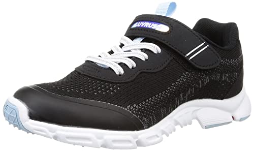 [スーパースター] スニーカー 運動靴 幅広 3E マジック 17~24.5cm 0.5cm有 女の子 キッズ LV1130 ブラ..